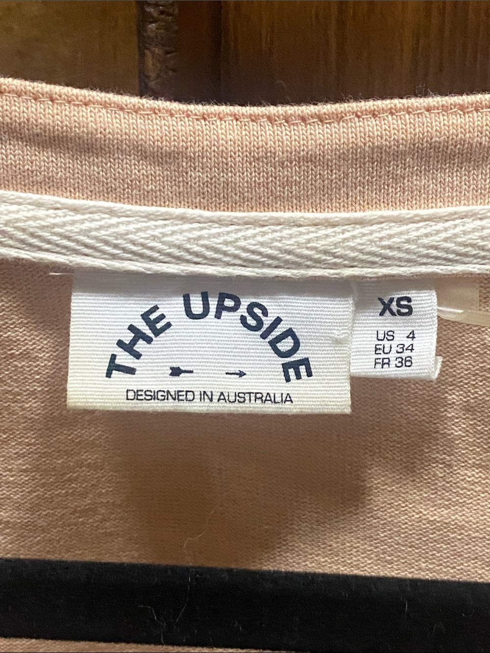 The upside Freja Coral and White Pullover Sweatshirt Sz XS - Picture 3 of 7